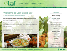 Tablet Screenshot of leafsaladbar.com